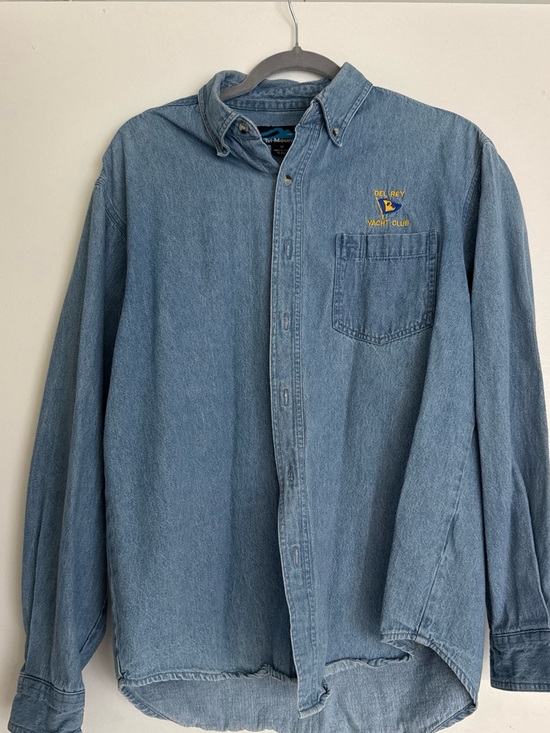 Tri-Mountain Other - Del Rey Yacht Club Denim Button-Down Shirt - Blue